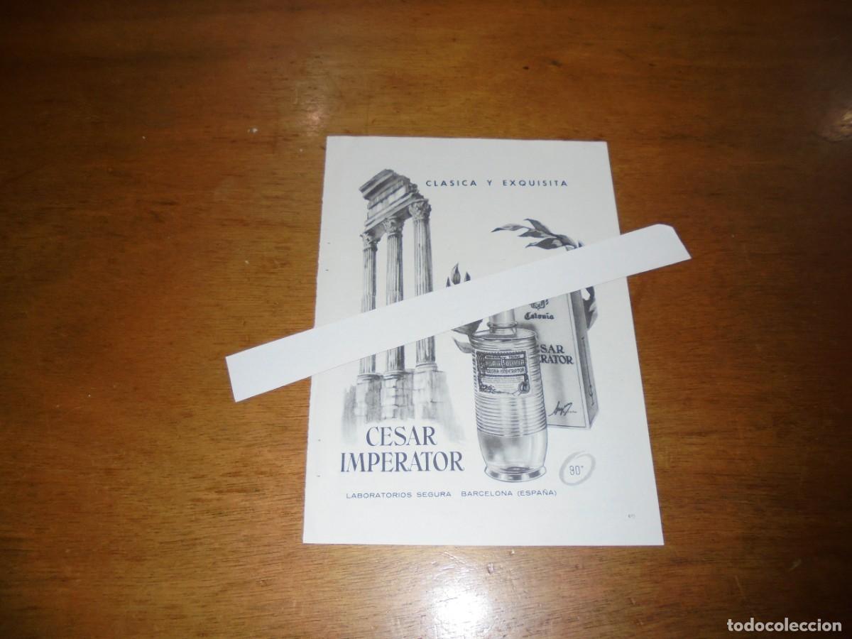 Cat&aacute;logos publicitarios: PUBLICIDAD 1963: CESAR IMPERATOR, COLONIA. LABORATORIOS SEGURA.