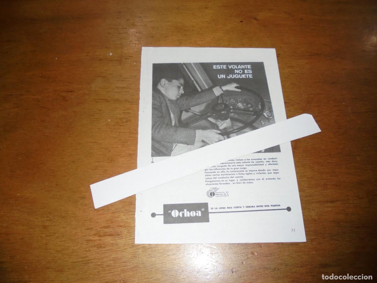 Cat&aacute;logos publicitarios: PUBLICIDAD 1963: OCHOA LA LINEA M&Aacute;S CORTA Y SEGURA ENTRE DOS PUNTOS