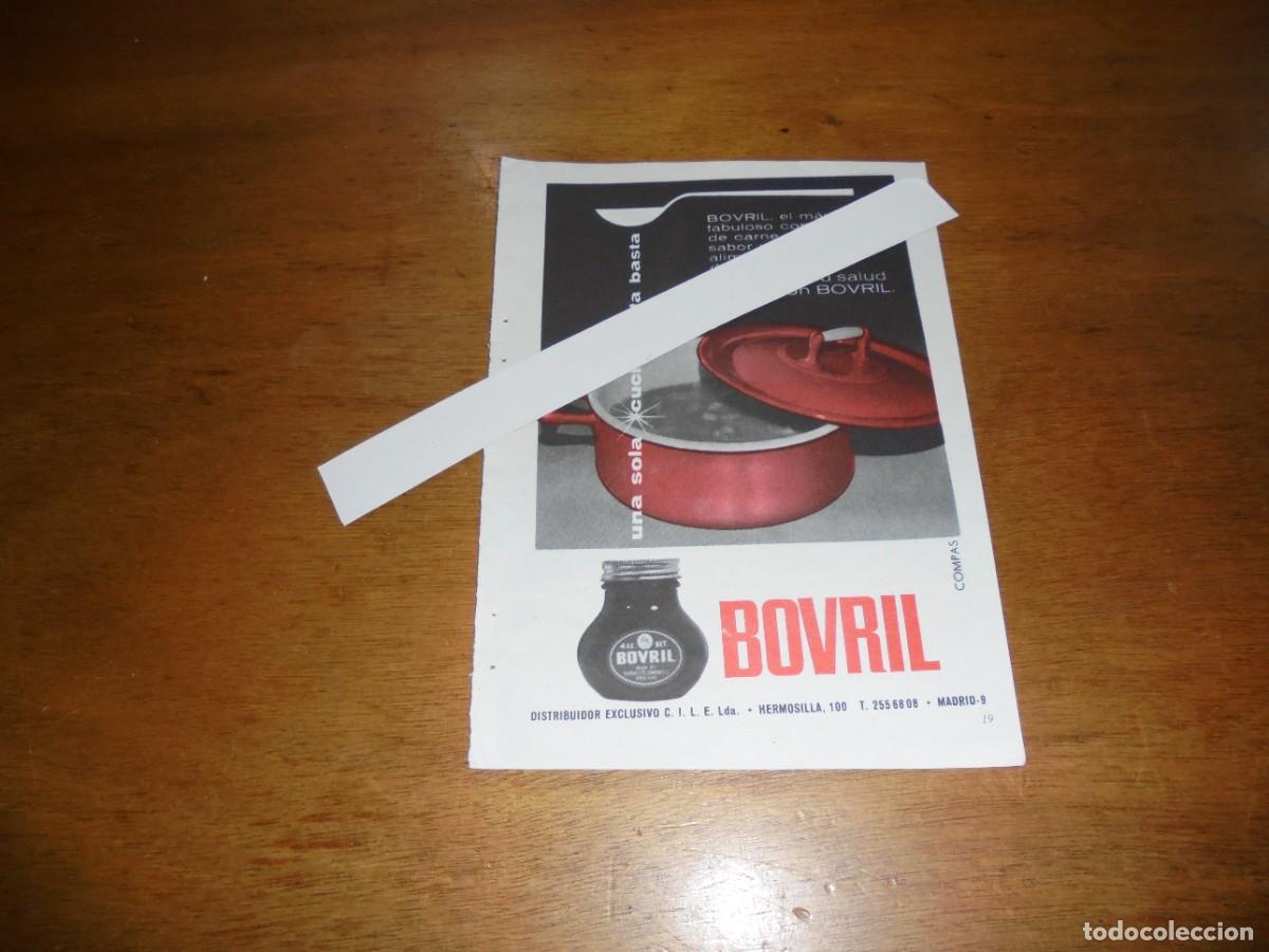Cat&aacute;logos publicitarios: PUBLICIDAD 1963: BOVRIL CONCENTRADO DE CARNE.
