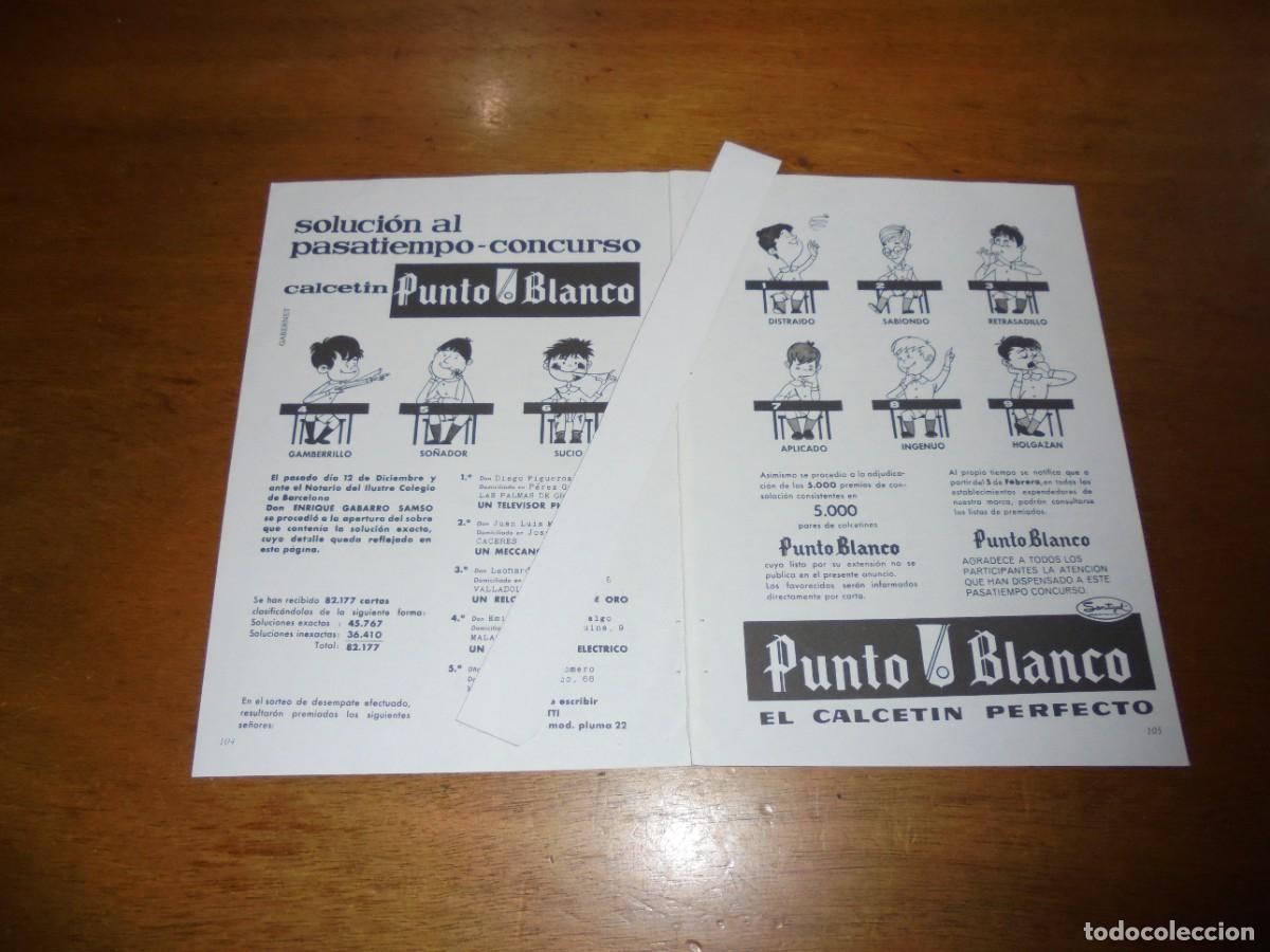 Cat&aacute;logos publicitarios: PUBLICIDAD 1963: CALCET&Iacute;N PUNTO BLANCO