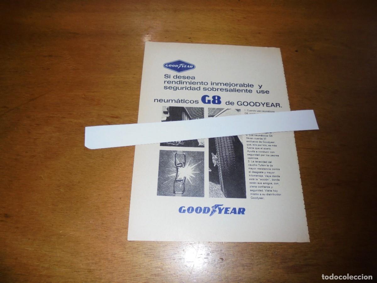 Cat&aacute;logos publicitarios: PUBLICIDAD 1969: NEUM&Aacute;TICOS G8 DE GOODYEAR