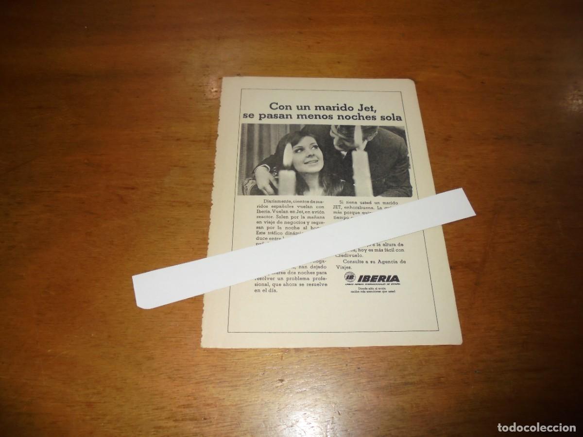 Cat&aacute;logos publicitarios: PUBLICIDAD 1969: IBERIA. CON UN MARIDO IBERIA MENOS NOCHES SOLA.