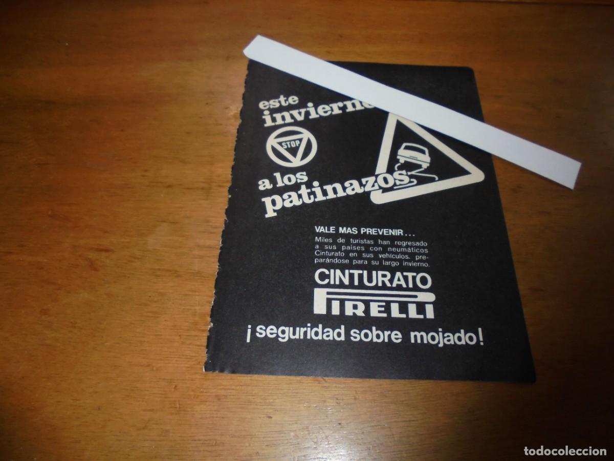 Cat&aacute;logos publicitarios: PUBLICIDAD 1969: NEUM&Aacute;TICOS CINTURATO PIRELLI
