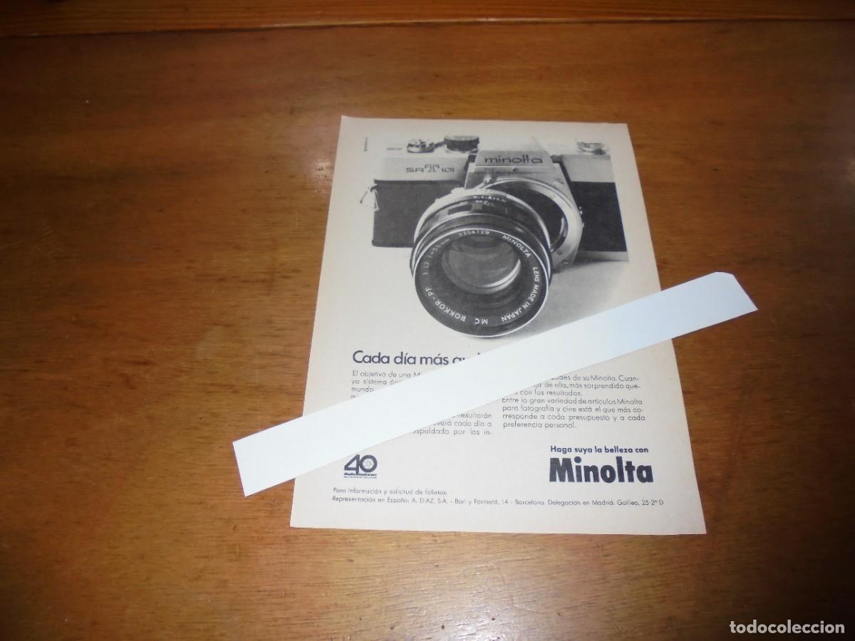 Cat&aacute;logos publicitarios: PUBLICIDAD 1969: MINOLTA C&Aacute;MARA DE FOTOS