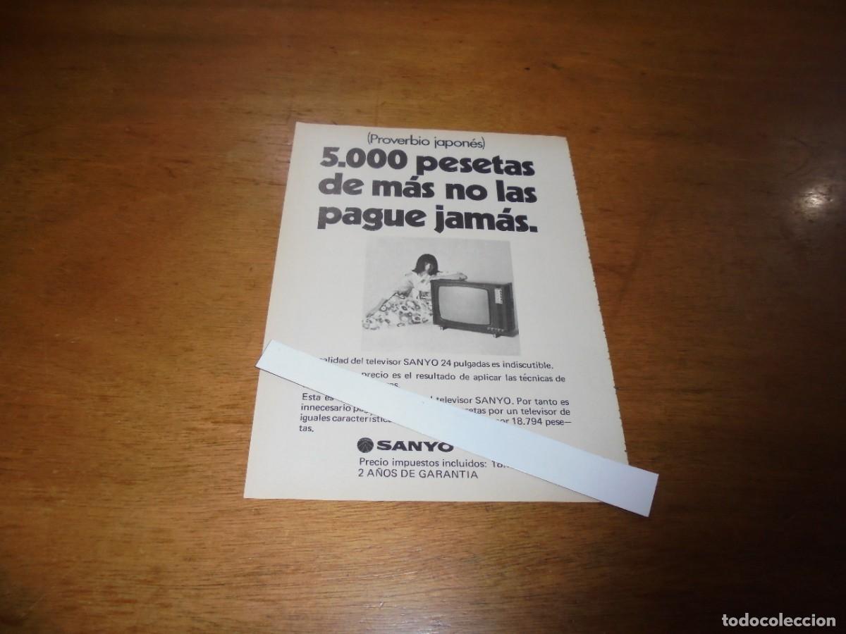 Cat&aacute;logos publicitarios: PUBLICIDAD 1969: TELEVISOR SANYO 24 PULGADAS
