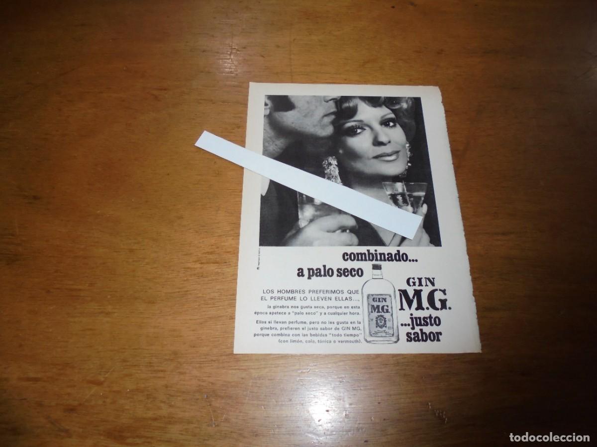 Cat&aacute;logos publicitarios: PUBLICIDAD 1969: GIN M.G., COMBINADO, A PALO SECO...
