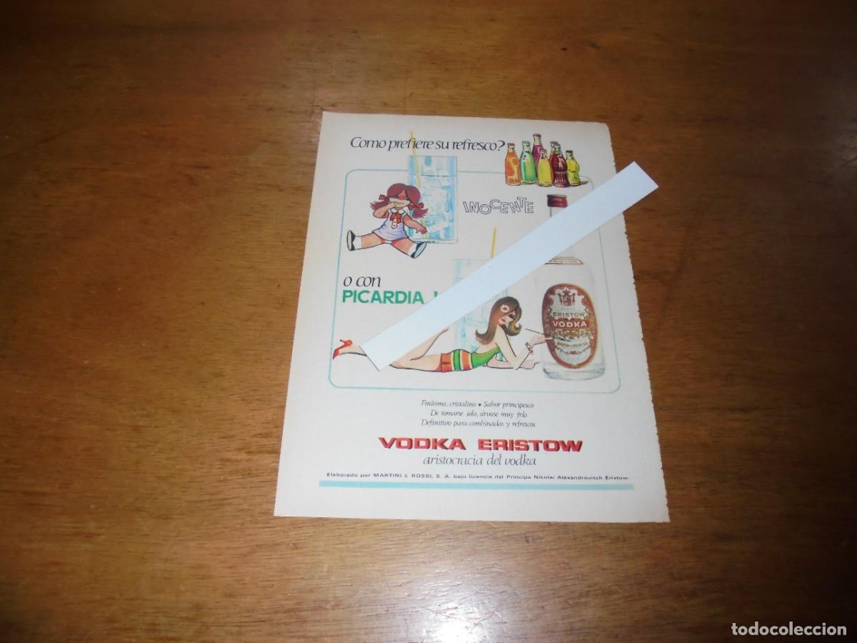 Cat&aacute;logos publicitarios: PUBLICIDAD 1969: VODKA ERISTOW