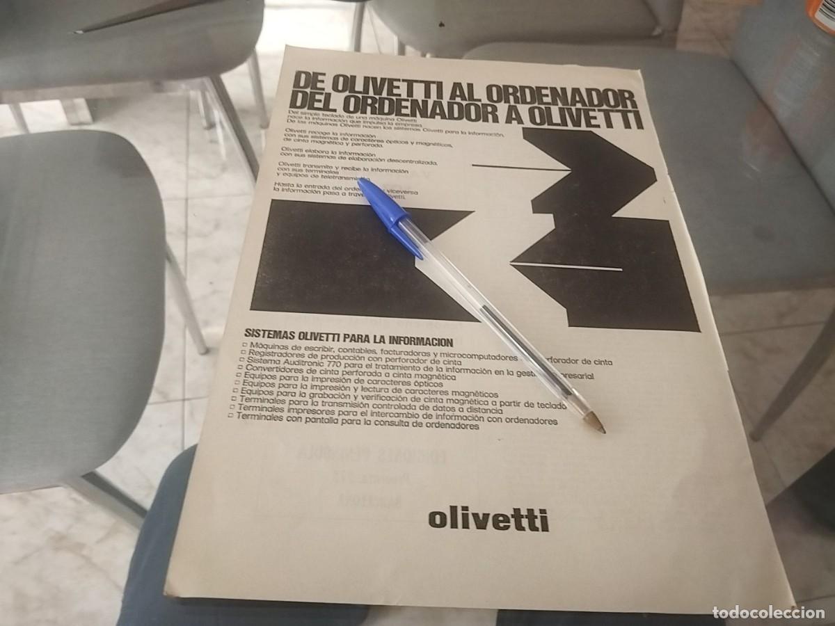 Cat&aacute;logos publicitarios: ORDENADOR OLIVETTI ANUNCIO PUBLICIDAD REVISTA 1970