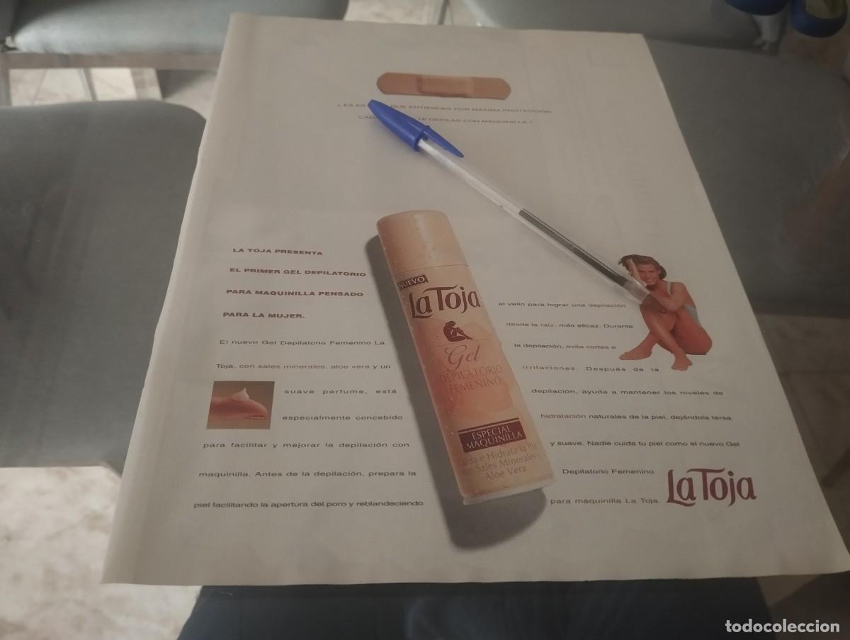 Cat&aacute;logos publicitarios: LA TOJA GEL DEPILATORIO MUJER ANUNCIO PUBLICIDAD REVISTA 1996