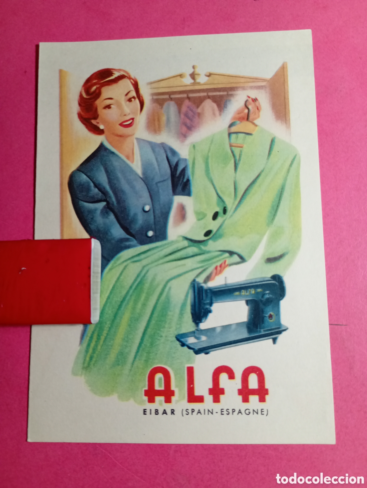 Cat&aacute;logos publicitarios: EIBAR FOLLETO M&Aacute;QUINA DE COSER ''ALFA MOD. C'' 50&acute;s ca.