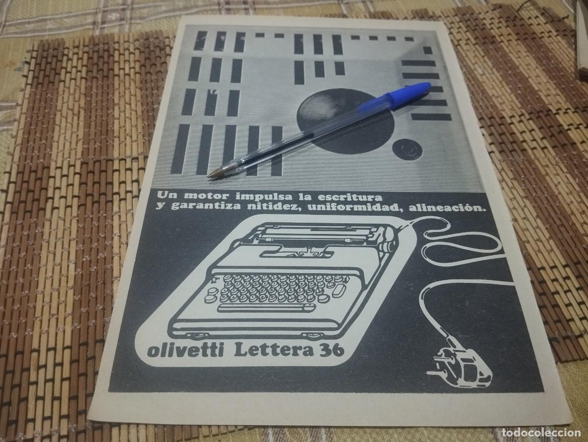 Cat&aacute;logos publicitarios: OLIVETTI LETTERA 36 MAQUINA DE ESCRIBIR ANUNCIO PUBLICIDAD REVISTA 1970