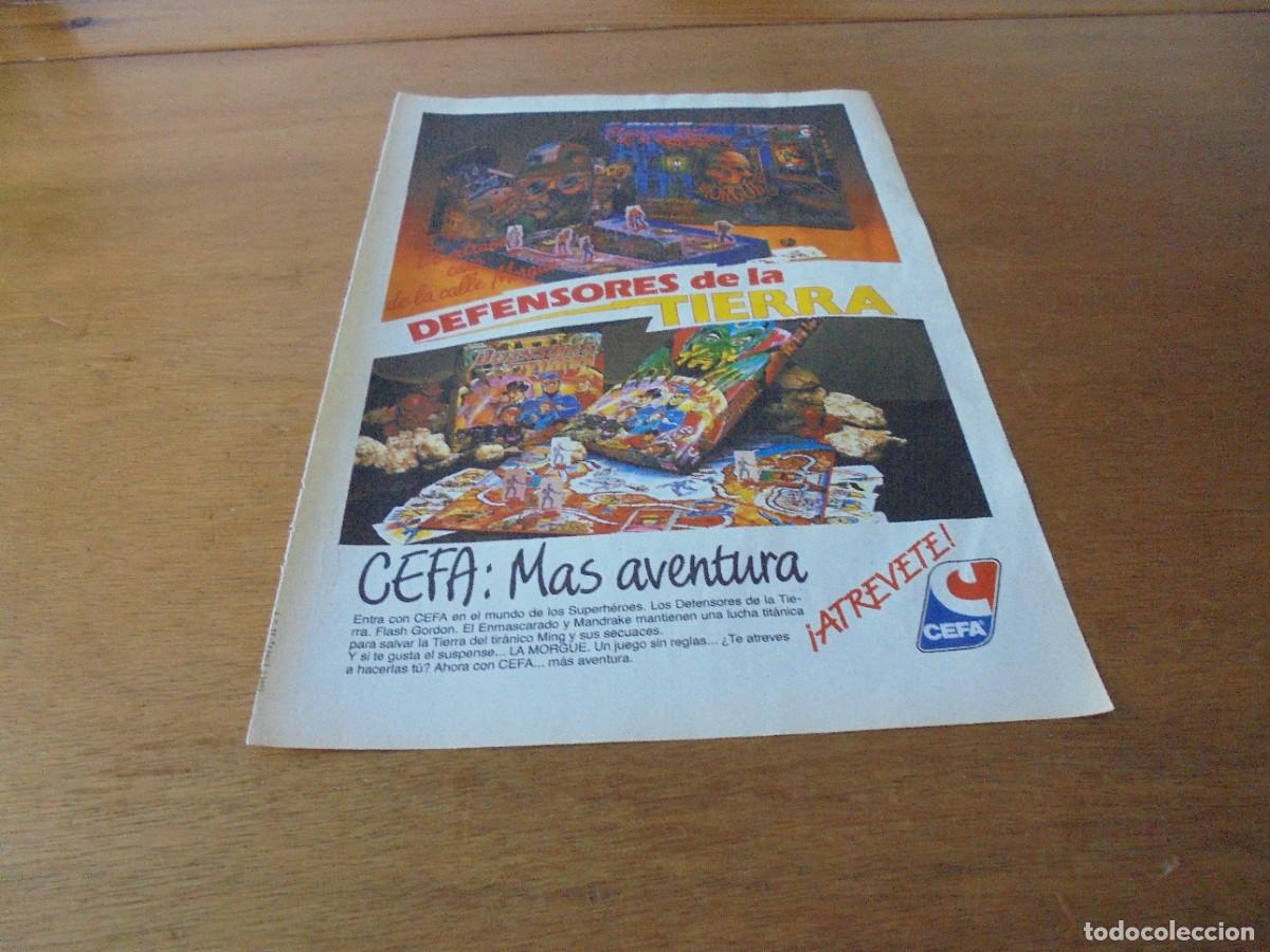 Cat&aacute;logos publicitarios: PUBLICIDAD JUGUETES 1987: EL EXTRA&Ntilde;O CASO DE LA CALLE MORGUE Y DEFENSORES DE LA TIERRA, DE CEFA.