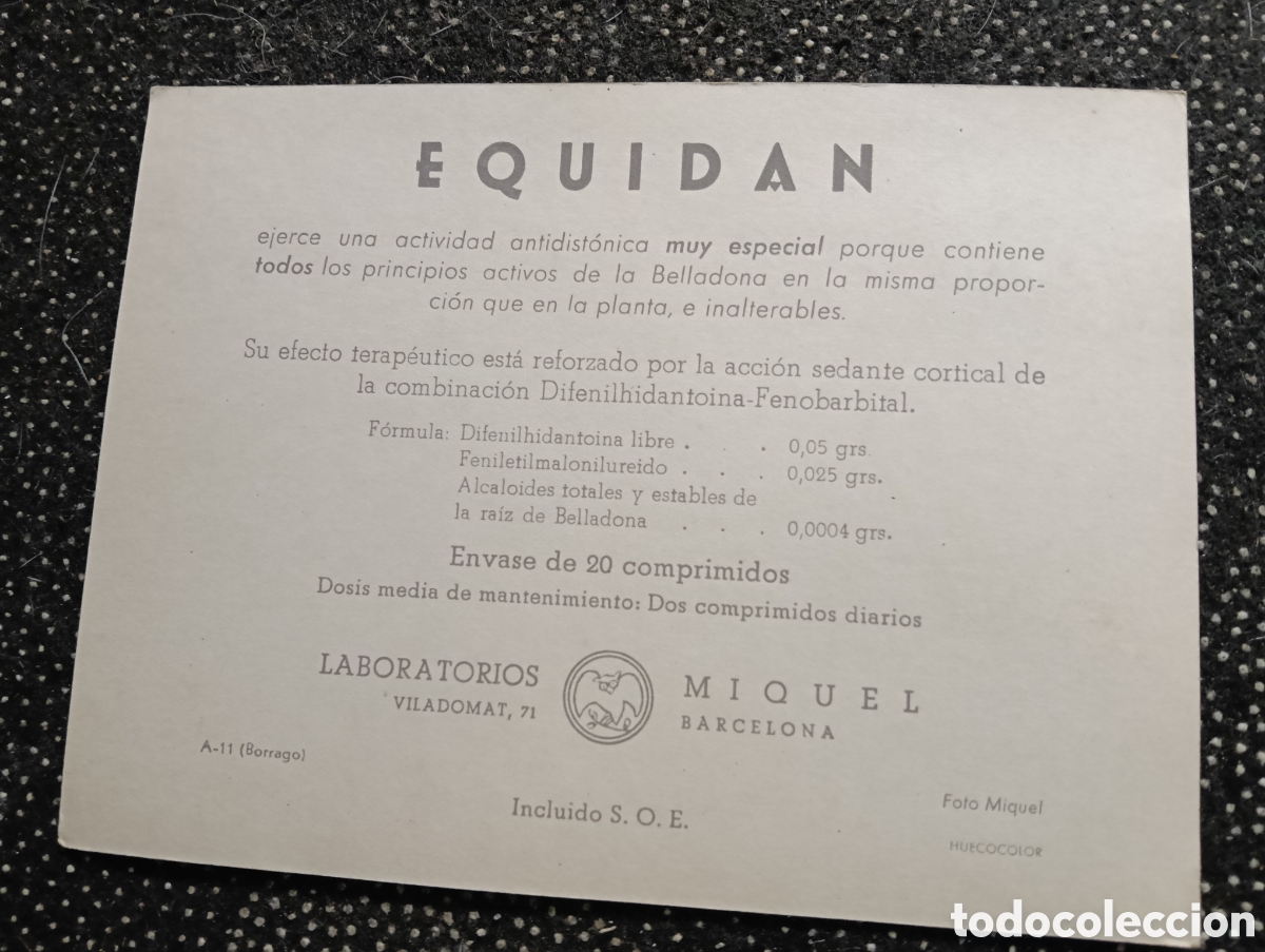 Cat&aacute;logos publicitarios: Laboratorios Miquel EQUIDAN Barcelona