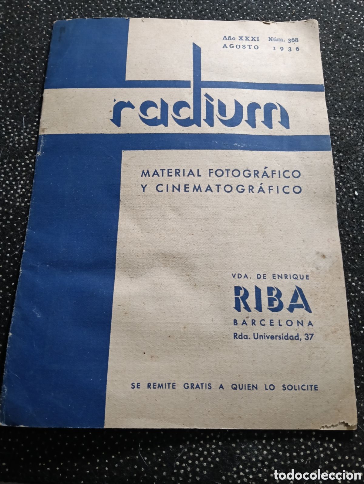 Cat&aacute;logos publicitarios: RADIUM MATERIAL FOTOGRAFICO CATALOGO JULIO 1932 PUBLICIDAD EN EL INTERIOR RENART VER FOTOS