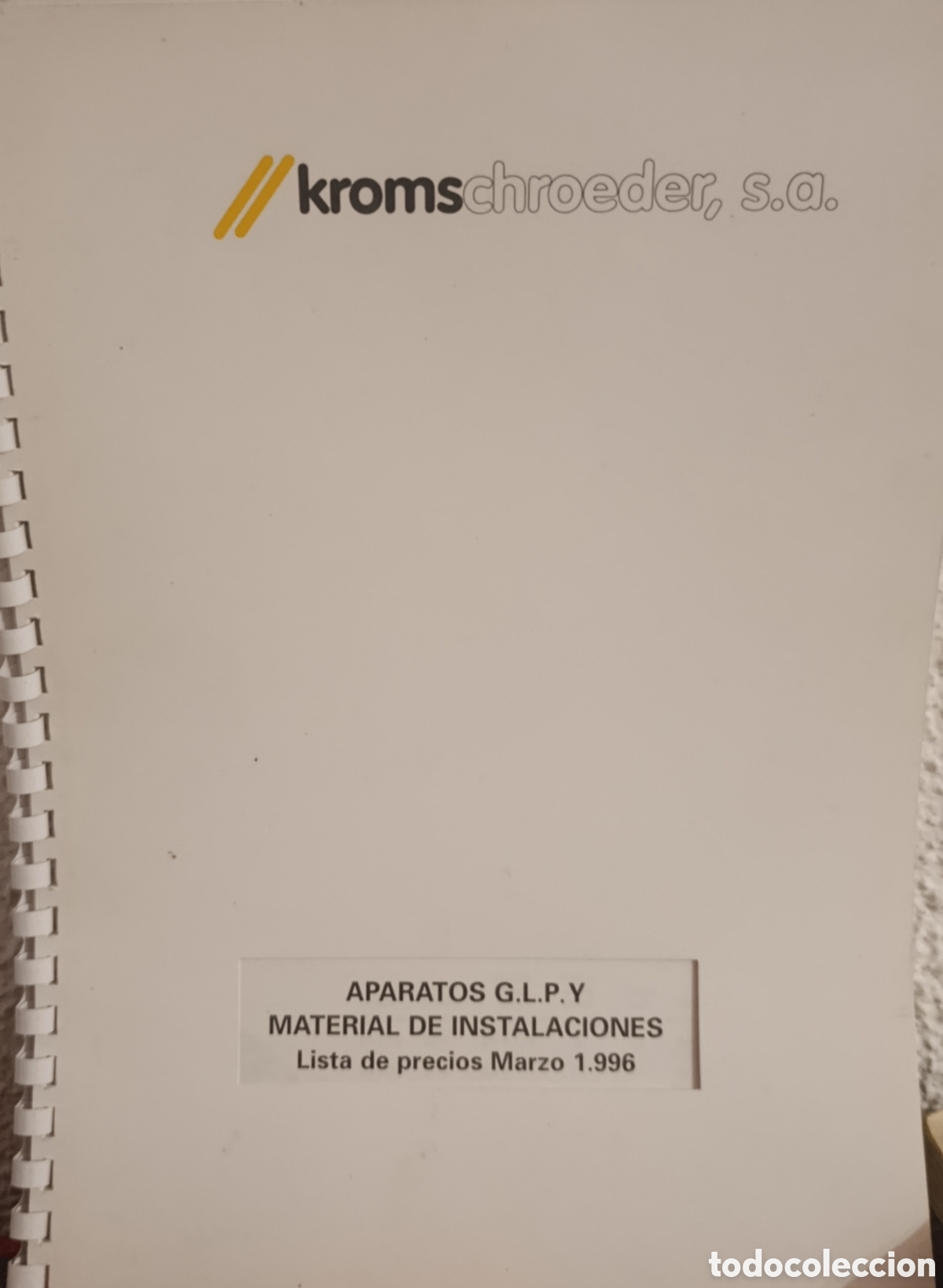 Cat&aacute;logos publicitarios: Lote de Cat&aacute;logos y Listas de Precios Kromschroeder, S.A. (1995-1996)