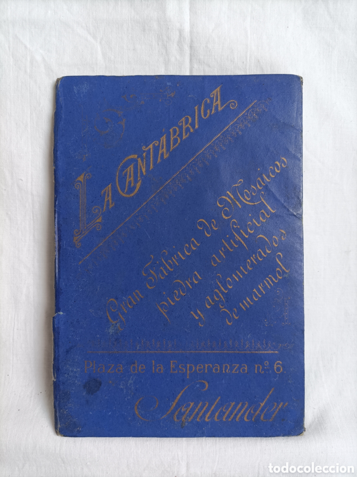 Cat&aacute;logos publicitarios: Antiguo catalogo fabrica de mosaicos LA CANTABRICA. Santander. Cantabria. 1899. Marmol.Original