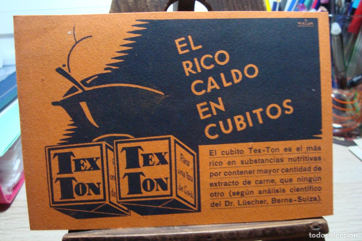 Cat&aacute;logos publicitarios: ANTIGUA PUBLICIDAD CALDO EN CUBITOS TEX TON. DR.LUSCHER BERNA SUIZA. A&Ntilde;OS 30