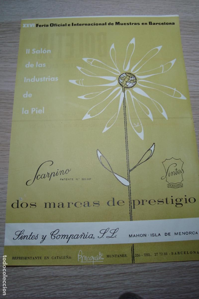 Cat&aacute;logos publicitarios: ANTIGUA PUBLICIDAD SCARPINO SINTES Y COMPA&Ntilde;IA MAHON MENORCA. CALZADOS. 1958