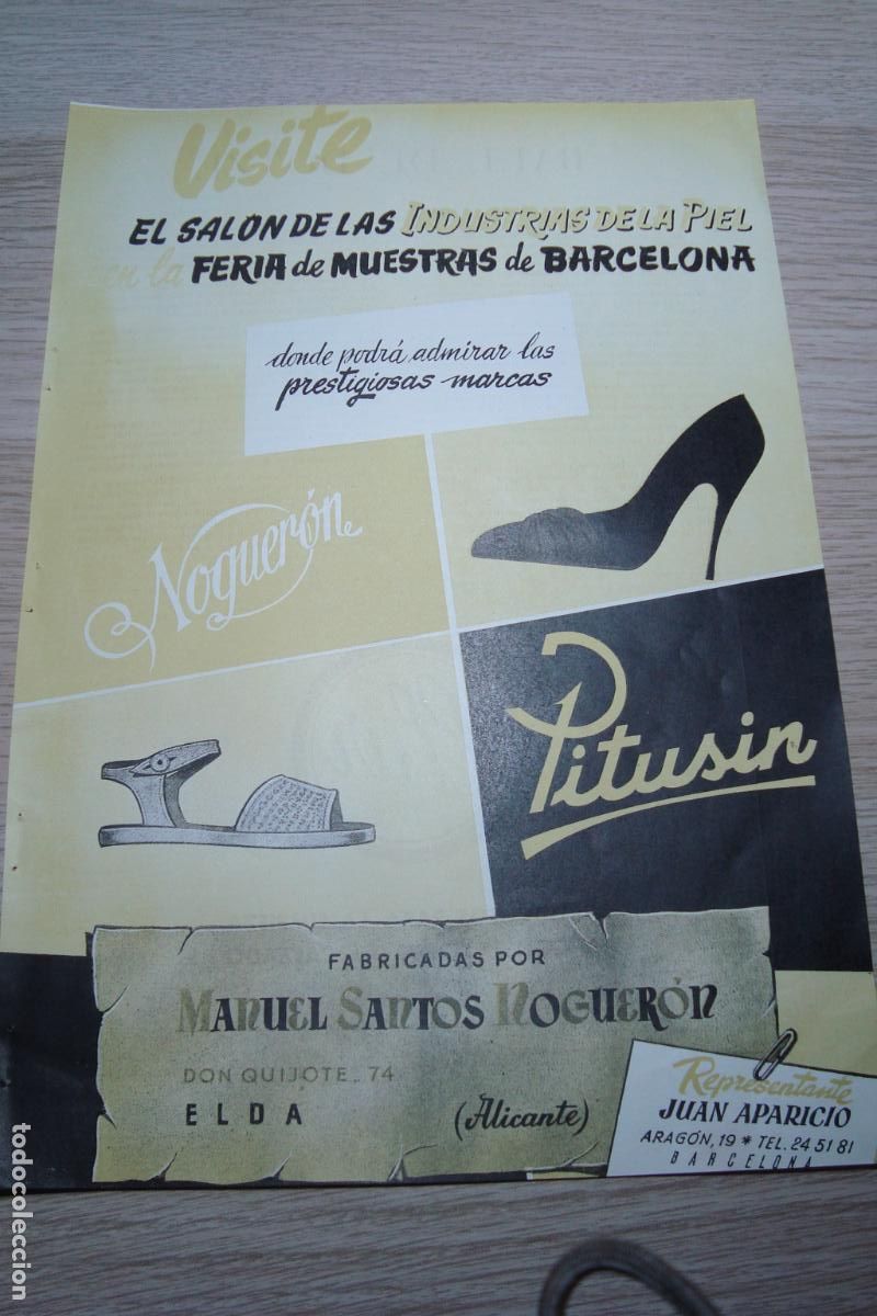 Cat&aacute;logos publicitarios: ANTIGUA PUBLICIDAD CALZADOS NOGUERON PITUSIN. MANUEL SANTOS NOGUERON. ELDA ALICANTE 1958