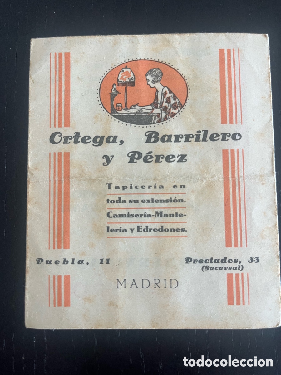 Cat&aacute;logos publicitarios: Antigua publicidad de Ortega, Barrilero y Perez