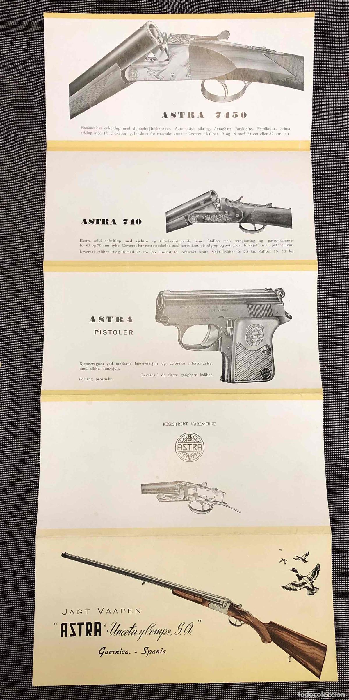 Cat&aacute;logos publicitarios: CATALOGO PUBLICITARIO ASTRA UNCETA Y CIA. GUERNICA, TEXTOS EN SUECO, C.1960