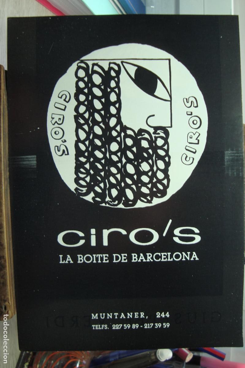 Cat&aacute;logos publicitarios: ANTIGUA PUBLICIDAD CIRO'S LA BOITE DE BARCELONA. A&Ntilde;OS 60