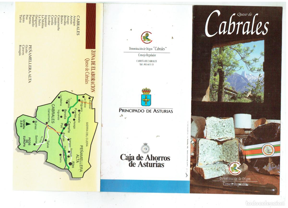 Cat&aacute;logos publicitarios: QUESO DE CABRALES. DENOMINACION DE ORIGEN. CONSEJO REGULADOR PRINCIPADO DE ASTURIAS.(B/48.1)