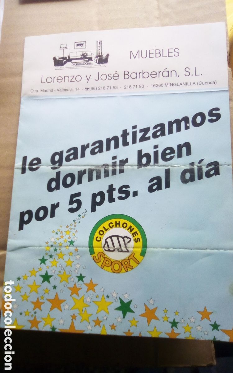 Cat&aacute;logos publicitarios: Folleto publicidad Colchones Sport. Muebles Lorenzo y Jos&eacute; Barberan, S. L.