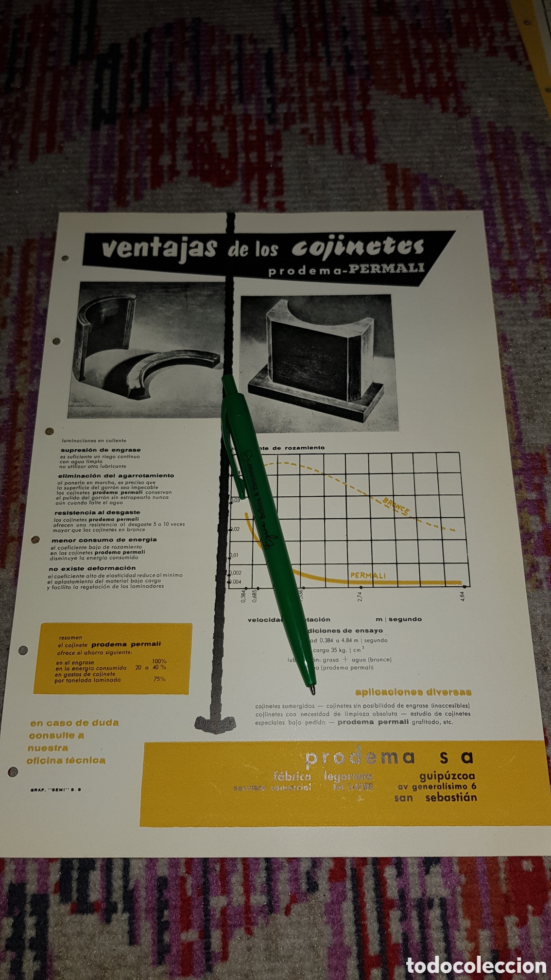 Cat&aacute;logos publicitarios: Fabrica de Cojinetes Prodema Permali