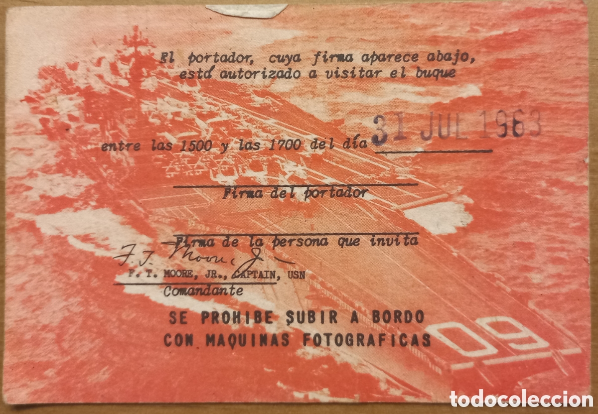 Cat&aacute;logos publicitarios: USS SARATOGA CB A-60 LIBRO LA MARINA DE LOS E.E.U.U, INVITACION Y BIENVENIDA 1963