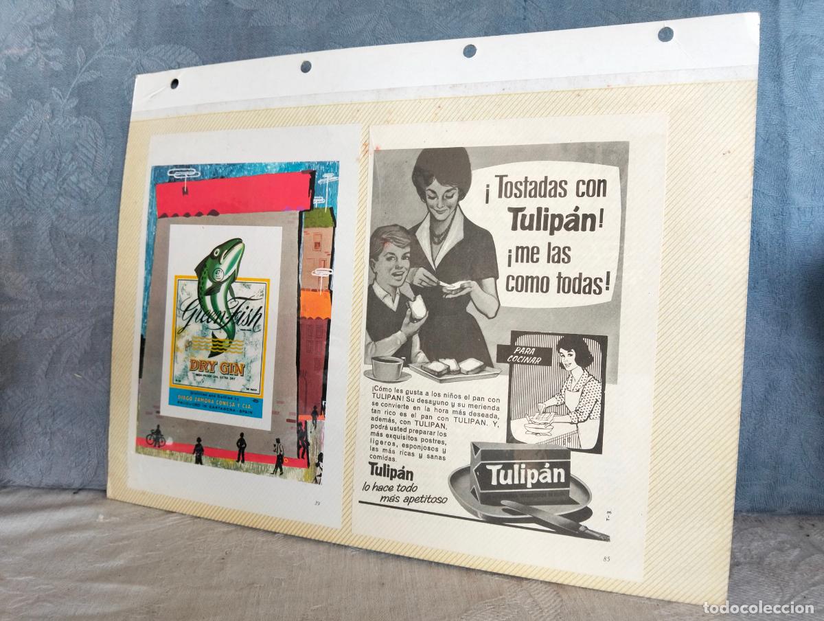 Cat&aacute;logos publicitarios: Lote publicidad propaganda folletos tostadas tulipan green fish dry gin chiquilin brandy esplendido