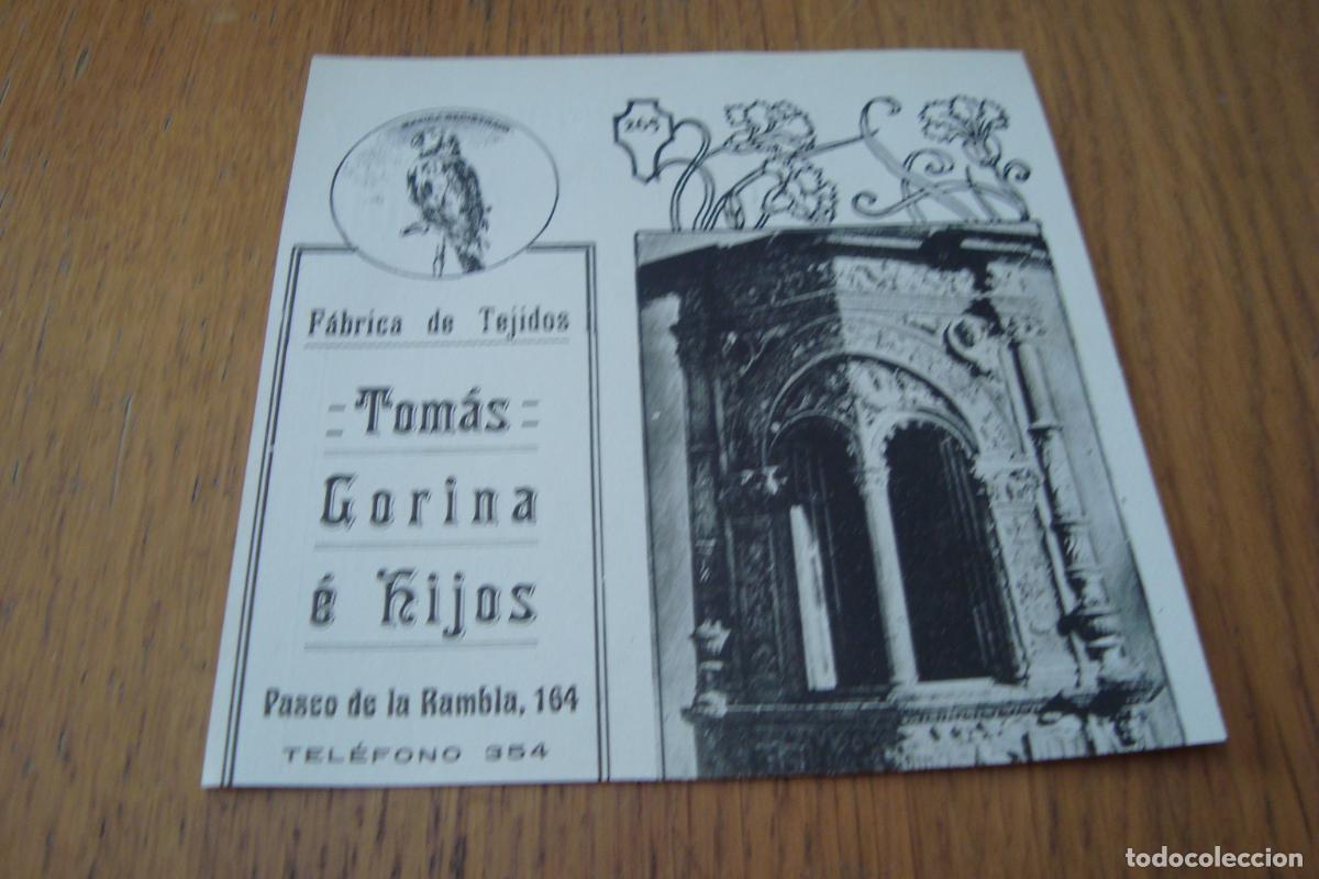Cat&aacute;logos publicitarios: ANTIGUA PUBLICIDAD TOMAS GORINA E HIJOS FABRICA TEJIDOS- SIDRAL TEXIDOR. BARCELONA A&Ntilde;OS 30