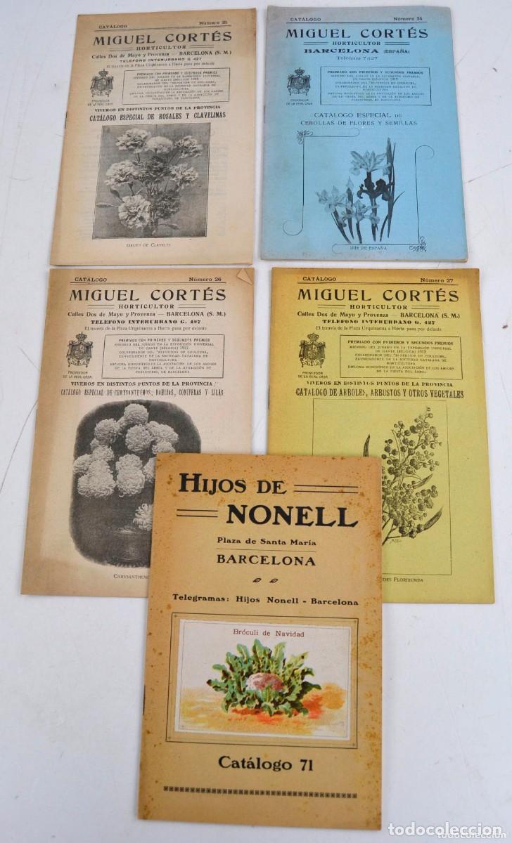 Cat&aacute;logos publicitarios: Cat&aacute;logos comerciales antiguos de horticultura y semillas, Miguel Cort&eacute;s, Hijos de Nonell, Barcelona