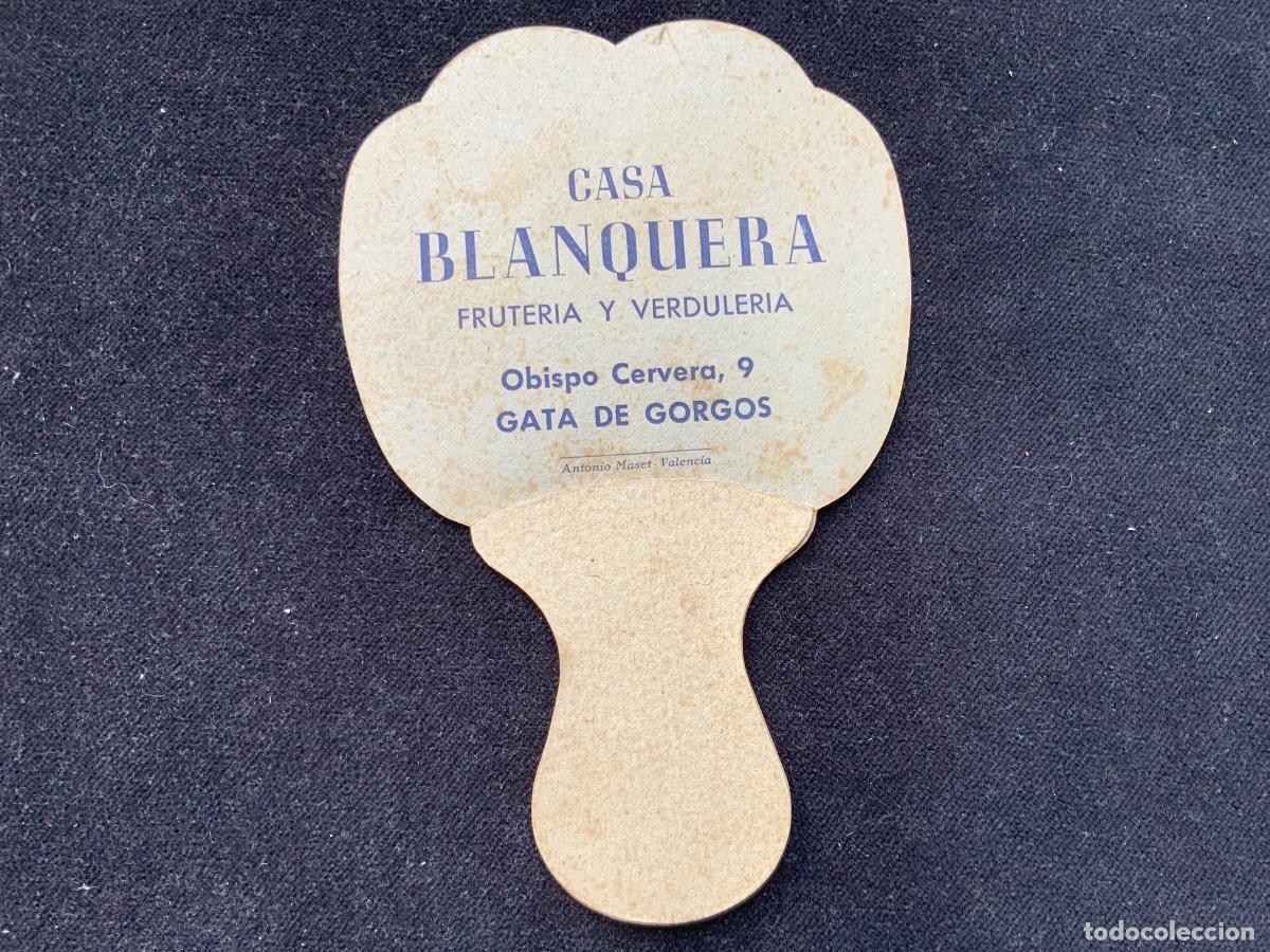 Cat&aacute;logos publicitarios: Pay pay, abanico publicidad fruteria y verduleria casa Blanquera, Gata de Gorgos.