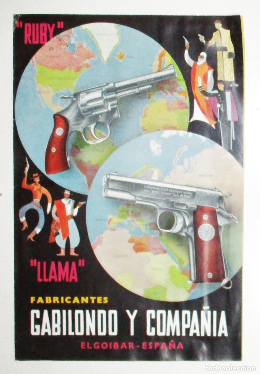 Cataloghi pubblicitari: CAT&Aacute;LOGO DE PISTOLAS Y REV&Oacute;LVERES LLAMA Y RUBY, DE GABILONDO Y COMPA&Ntilde;&Iacute;A. ELGOIBAR, A&Ntilde;OS 50/60.
