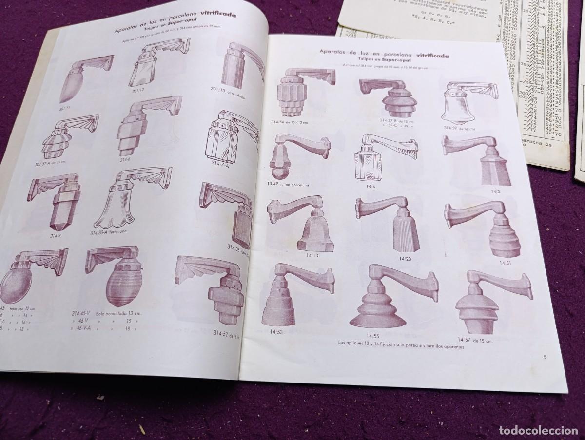 Cat&aacute;logos publicit&aacute;rios: Antiguo Cat&aacute;logo de aparatos de alumbrado y accesorios de ba&ntilde;o, 1949, SAREC, Barcelona