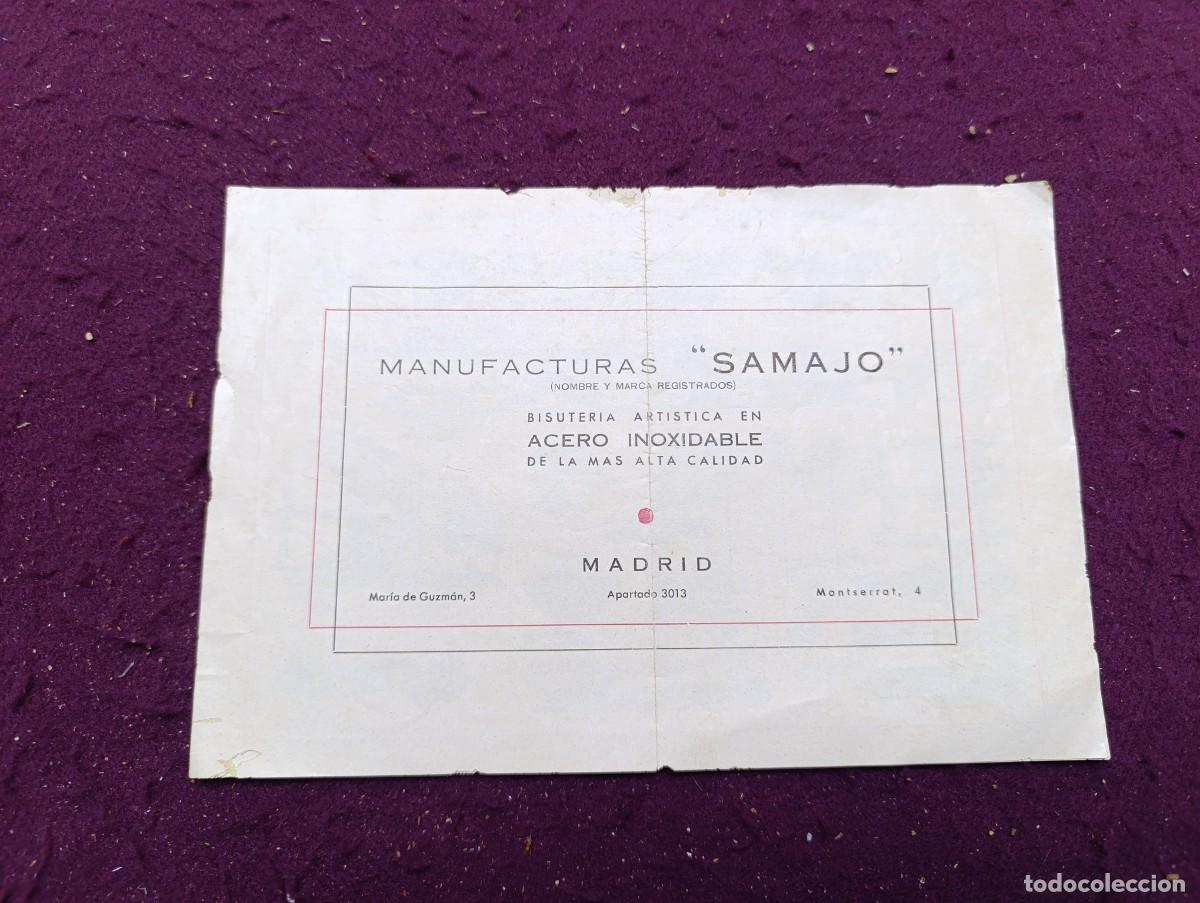 Cataloghi pubblicitari: Antiguo Cat&aacute;logo de Manufacturas SAMAJO, Madrid, acero inoxidable