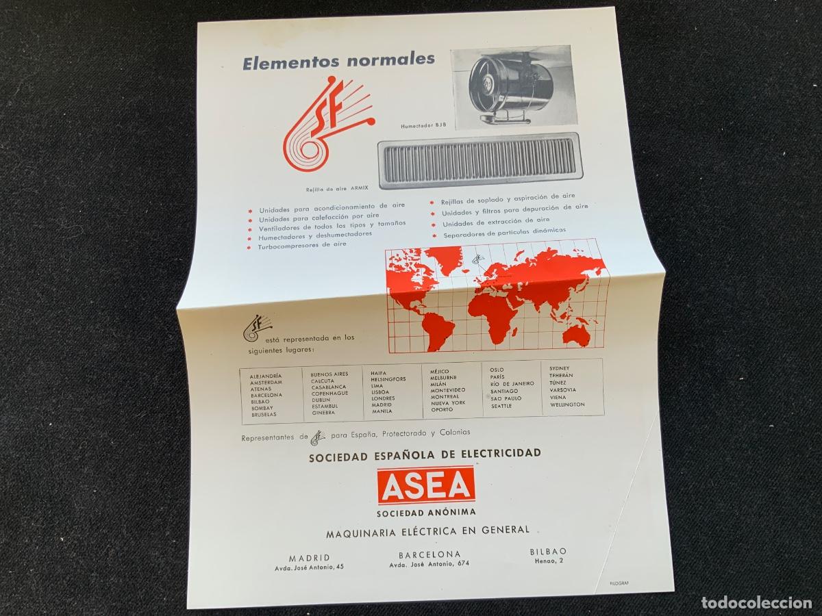 Cat&aacute;logos publicitarios: Folleto de maquinaria electrica en general, svenska, flaktfabriken, asea, sociedad espa&ntilde;ola elec.