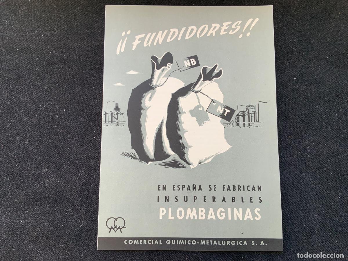 Cat&aacute;logos publicitarios: Folleto o catalogo publicidad comercial quimico-metalurgica s.a. Bilbao, plombaginas, hacia 1950.