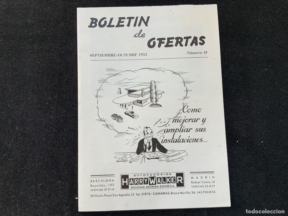 Cat&aacute;logos publicitarios: Catalogo, Boletin de ofertas Harry walker autoaccesorios, 1952, n&ordm; 41. 21,3x15,1cm