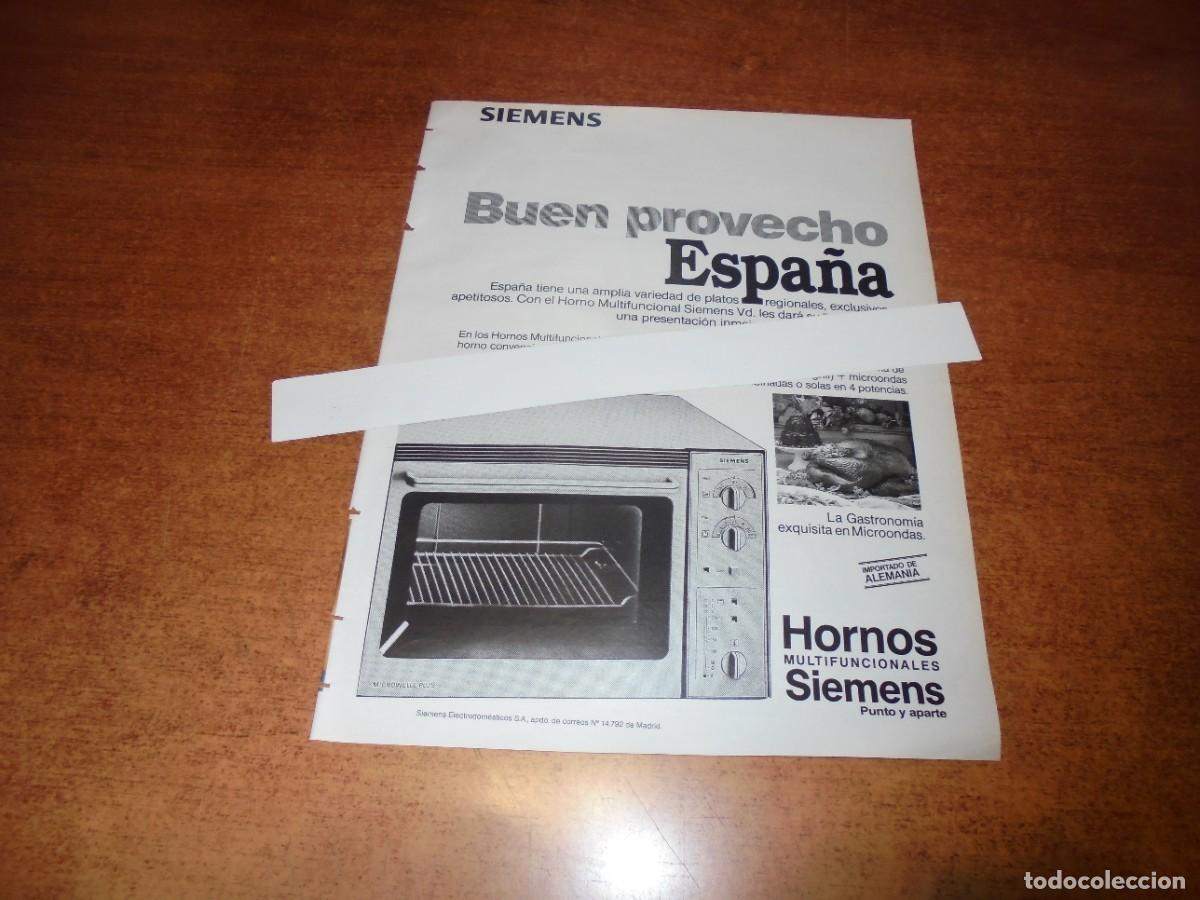 Cat&aacute;logos publicitarios: PUBLICIDAD 1990: SIEMENS HORNOS MULTIFUNCIONALES