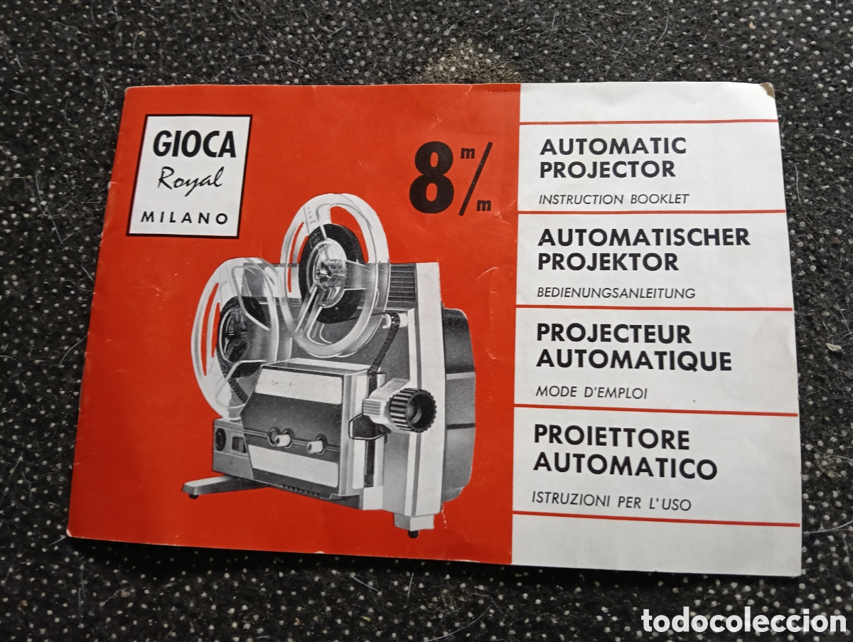Cat&aacute;logos publicitarios: FOLLETO INSTRUCCIONES PROYECTOR 8 Y SUPER 8 - GIOCA ROYAL MILAN ITALIA