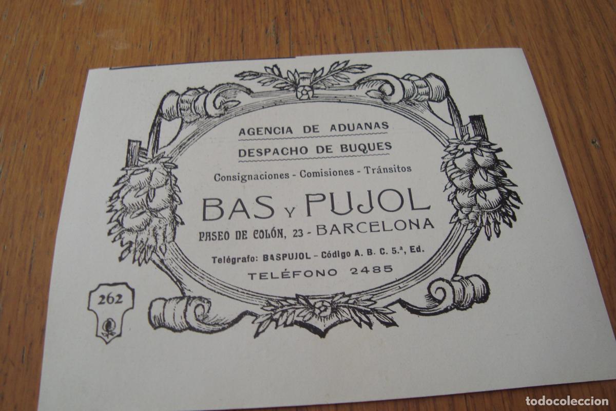 Cat&aacute;logos publicitarios: ANTIGUA PUBLICIDAD BAS Y PUJOL. ADUANAS DESPACHO BUQUES - JUAN CADIRA CARPINTERIA NAVAL BARCELONA