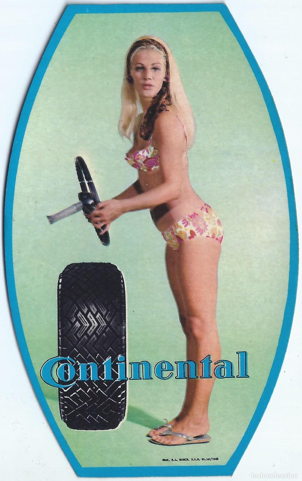 Cat&aacute;logos publicitarios: Etiqueta Publicitaria de Neum&aacute;ticos Continental (1968)