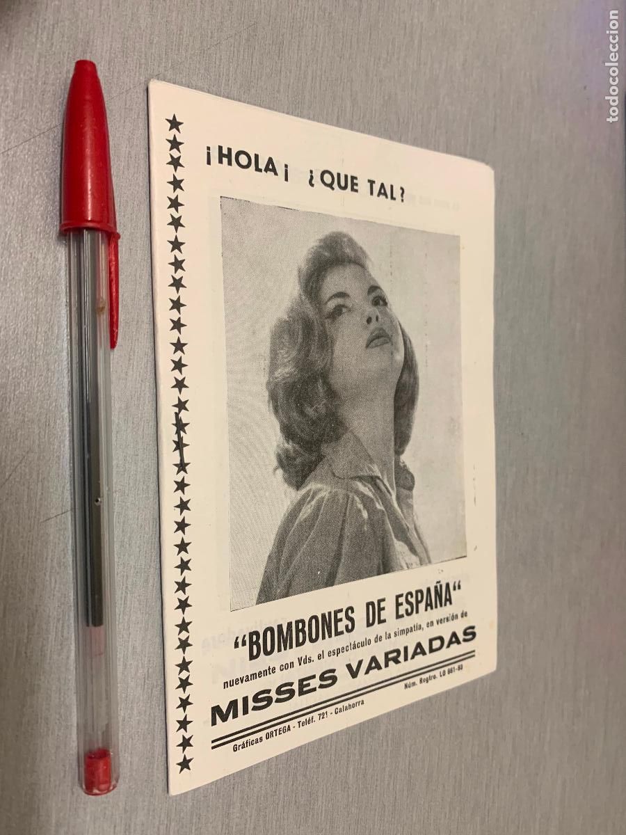 Cat&aacute;logos publicitarios: &iexcl;HOLA! &iquest;QU&Ntilde;E TAL? BOMBONES DE ESPA&Ntilde;A / MISSES VARIADAS 1963