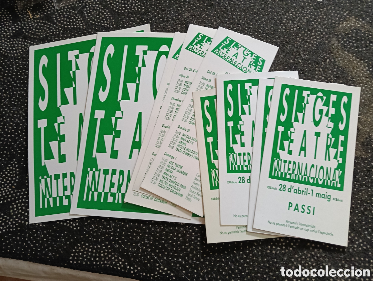Cat&aacute;logos publicitarios: Publicidad SITGES TEATRE INTERNACIONAL XX EDICION varios formatos.