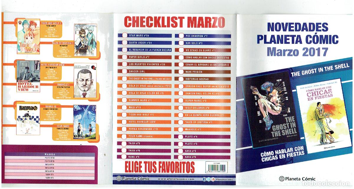 Cat&aacute;logos publicitarios: CAT&Aacute;LOGO PUBLICITARIO. NOVEDADES PLANETA. MARZO 2017. (B/48.1