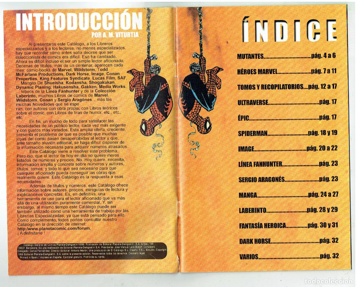 Cat&aacute;logos publicitarios: CAT&Aacute;LOGO GENERAL DE COMICS 1999. PLANETA. (B/48.1 - Foto 2