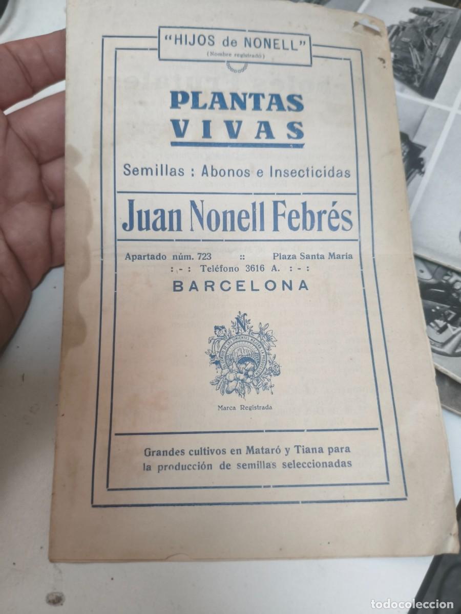 Cat&aacute;logos publicitarios: JUAN NONELL FEBRES CATALOGO. PLANTAS VIVAS. SEMILLAS ABONOS INSECTICIDAS MATARO TIANA
