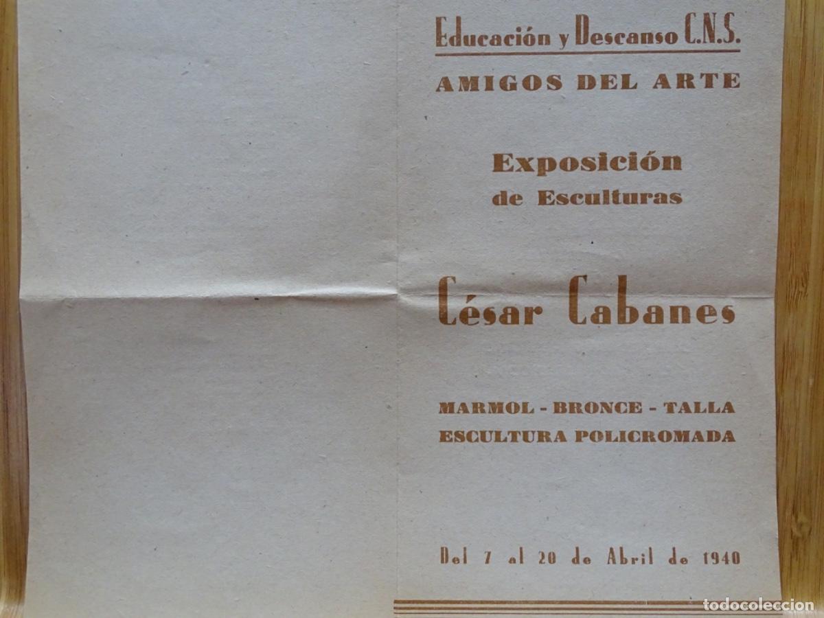 Cat&aacute;logos publicitarios: CAT&Aacute;LOGO CESAR CABANES. FEDERACI&Oacute;N Y DESCANSO CNS.AMIGOS DEL ARTE 1940.